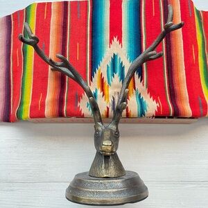 COST PLUS WORLD MARKET 2013 Deer Head Decor Candle Jewelry Holder Sculpture